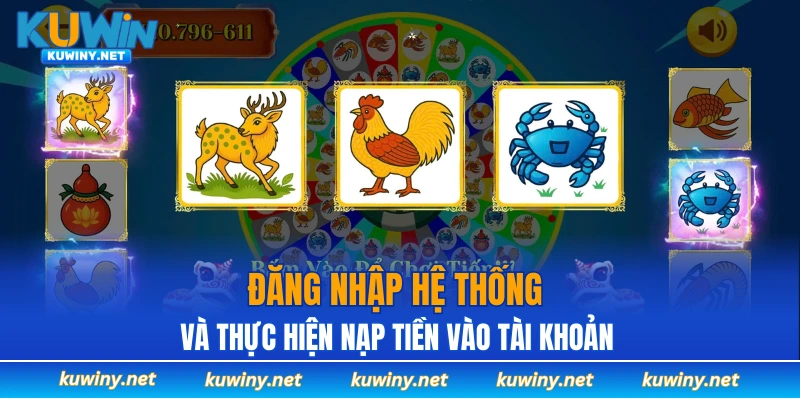 Đăng nhập hệ thống và thực hiện nạp tiền vào tài khoản