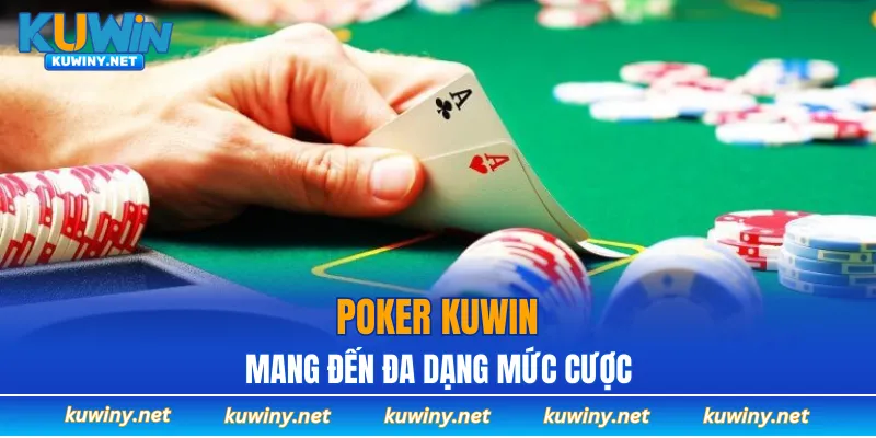 Poker KUWIN mang đến đa dạng mức cược cho hội viên dễ lựa chọn